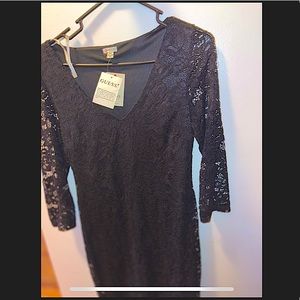 NWT sexy Black floral lace guess dress size medium brand new